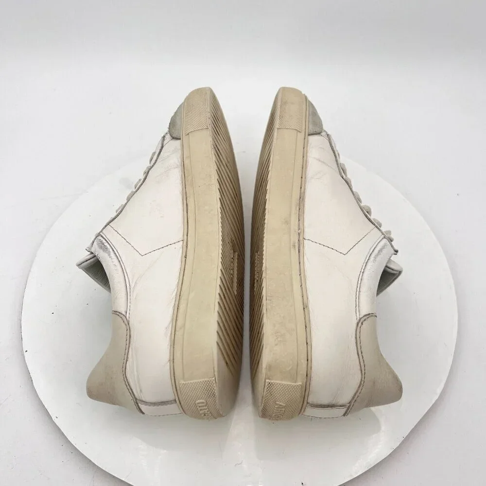 Axel Arigato Clean 90 Women Sz 7.5 White Leather Grey Suede Low Top Casual Shoes